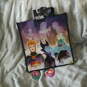 NWT - Disney Villains reusable tote bag and 2 Ariel washcloths